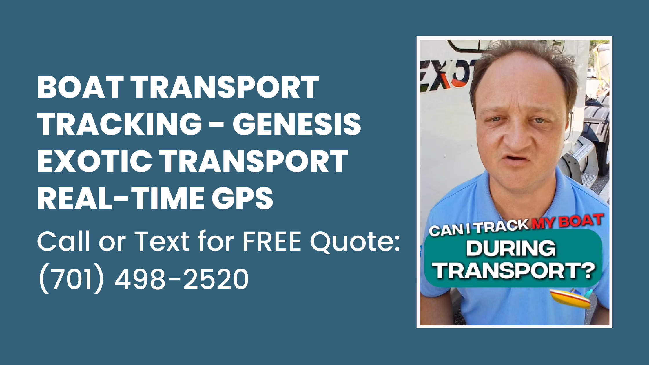 Can I Track My Boat During Transport? | Genesis Exotic Transport