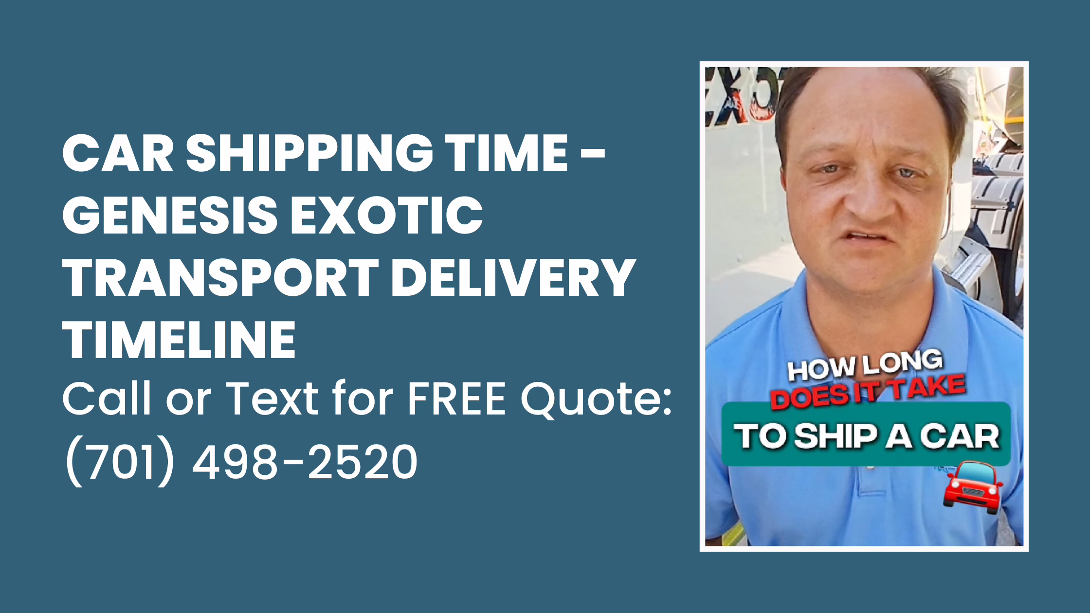 How Long Does It Take To Ship A Car? | Genesis Exotic Transport